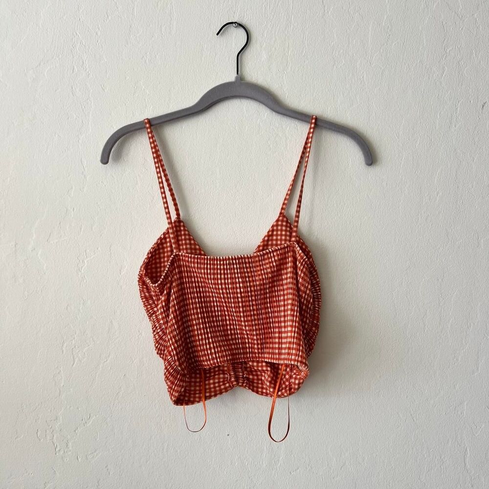 Zara Women's Orange and Red Crop-top - Picture 2 of 2